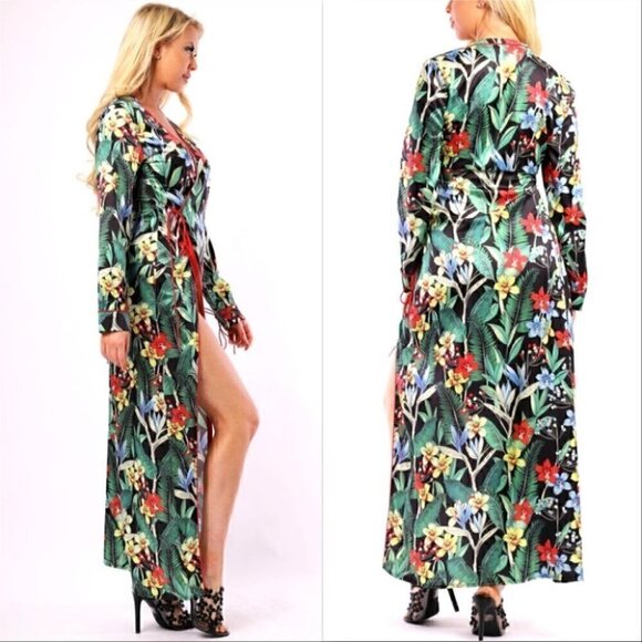 KIMINI TOP FLORAL KIMONO - Picture 2 of 3